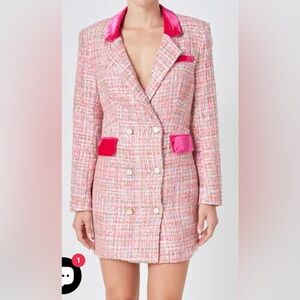 Endless Rose Premium Tweed Blazer Dress